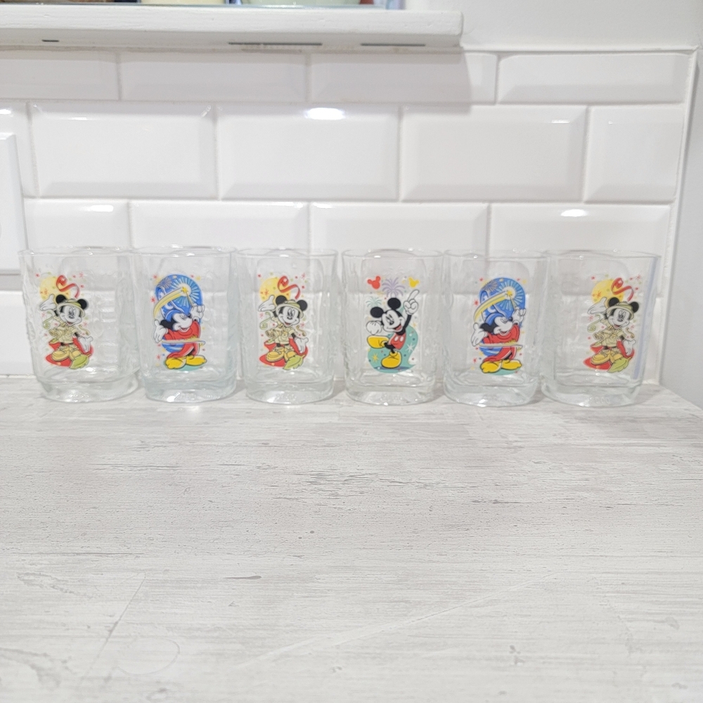 Vintage Y2K Walt Disney World 2000 McDonald’s Millennium Celebration Glass Cups - Picture 17 of 17